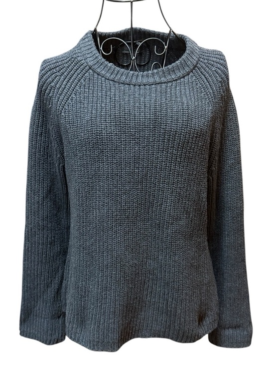 Quince Sweaters - Quince Dark Charcoal Organic Cotton Ribbed Crewneck Sweater